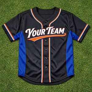 Camiseta de béisbol personalizada para escuelas, de secado rápido, transpirable, 100% poliéster, con nombre y número del jugador sublimados. - Product Image 4