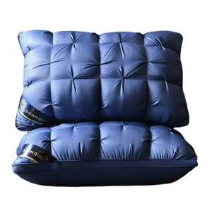 Luxury Five-Star Comfort Microfiber Therapy <b>Pillow</b> with Twisted Flower Design for Hilton Hotel Beds for Neck <b>Support</b> - Product Image 2