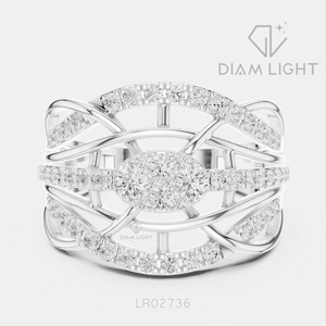 Bague de mariage en or blanc 14 carats avec diamant de laboratoire certifié IGI, taille ronde 0,761 CT, bijou raffiné, cadeau pour fiançailles, mariage ou anniversaire - Product Image 1