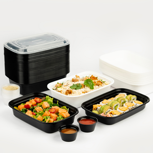 Contenedor de Alimentos Estilo Americano de PP con Tapa de Domo para Panadería, Postres, Arroz, Sushi, Fideos, Comida China, Comida para Llevar y Entrega a Domicilio - Product Image 1