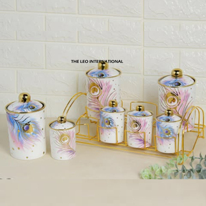 Modern Style High Quality <b>Canister</b> for <b>Tea</b> Coffee and Sugar Handmade Luxury High Demanding Food Storage Metal - Product Image 5