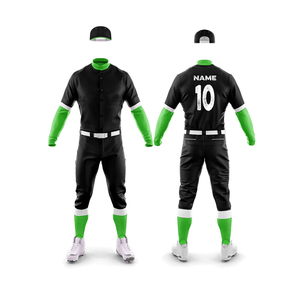 Ensembles d'uniformes de baseball imprimés respirants à manches courtes 100 % polyester personnalisables de haute qualité pour commandes en gros séchage rapide été - Product Image 1