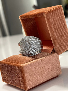 Anillo de Plata de Ley 925 con Baño de Platino y Engaste de Pavé, Estilo Hip Hop, Anillo de Compromiso con Diamantes para Mujer, Regalo para Mamá - Product Image 4