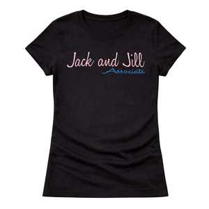 T-shirt pour femmes Jack and Jill, coton, manches courtes, col rond, impression de logo, OEM, vente en gros, approvisionnement en vrac - Product Image 1