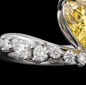 Anillo de compromiso solitario con diamante amarillo de corte corazón, cultivado en laboratorio, para mujer, joyería nupcial, regalo de aniversario. - Product Image 4