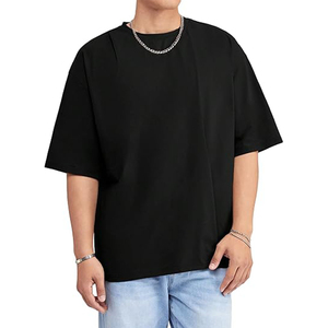 High Quality Organic 100% Cotton Custom T Shirt <b>Blank</b> 230gsm Heavy <b>Weight</b> Oversized Tshirt DTG Printing Men's T-Shirts - Product Image 1