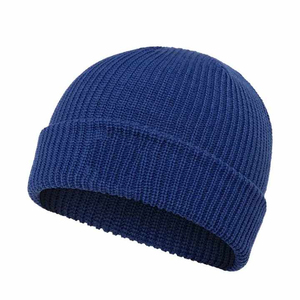 Unisex Yellow Beanie <b>Hat</b> Knitted Winter <b>Cap</b> Casual Style 100 Acrylic Cuffed Design for Adults 56-58CM Head Circumference - Product Image 3