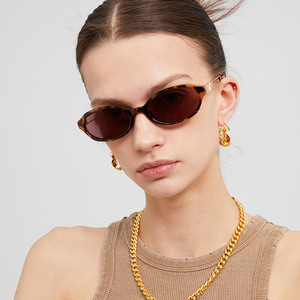 Gafas de Sol Kedun Ovaladas Pequeñas con Protección UV400, Estilo Europeo Americano Retro 2025, Populares en Instagram para Mujer - Product Image 2