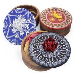 Handcrafted Wooden Chapati <b>Box</b> with Spice Masala Container Kitchen <b>Storage</b> and Home Decor Utility Item for Bread <b>Storage</b> - Product Image 1