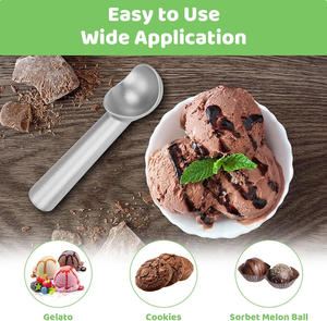 Cuillère à glace en aluminium de 7 pouces, antiadhésive, anti-gel, monobloc, cuillère à glace durable, outil de service pour desserts - Product Image 4