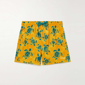 Maillots de bain pour hommes personnalisés en tissu recyclé, avec cordon de serrage, imprimés floraux, pour la plage et le surf, à prix avantageux - Product Image 2