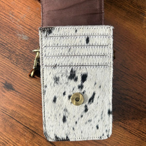 กระเป๋าใส่โทรศัพท์หนังแท้แบบตะวันตก, ใหม่ล่าสุดกระเป๋าคาดลำตัวสำหรับใส่บัตรเครดิตกระเป๋าหนังวัวลายดอกไม้ - Product Image 6