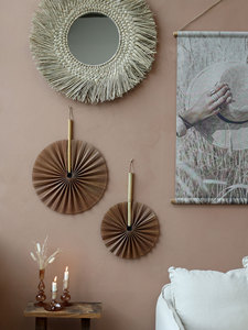 Ventilateur mural en bambou naturel, ventilateur décoratif en bambou fait à la main, décoration murale écologique pour la maison, l'hôtel, la station balnéaire - Product Image 4