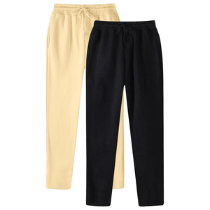 Pantalon décontracté pour homme, coupe décontractée, couleur unie, taille élastique avec cordon de serrage, poches, en coton tissé respirant, poids moyen, style été - Product Image 6