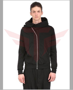 Sudadera con Capucha para Mujer, Manga Larga, Cierre de Cremallera, Talla Grande, Forrada, Informal, Color Sólido, Tejida, Transpirable, Estilo Otoñal, 100% Algodón - Product Image 3