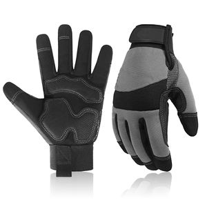 Guantes de Trabajo Resistentes a Impactos de Cuero con Logotipo Personalizado, Guantes de Seguridad para Trabajo en Interiores y Exteriores, Antideslizantes, de Alta Resistencia, para Mecánicos - Product Image 2