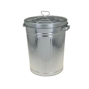 Cesto de Basura Metálico Galvanizado Hecho a Mano, Ecológico, Portátil, Redondo, para Interiores y Exteriores, de Alta Calidad - Product Image 1