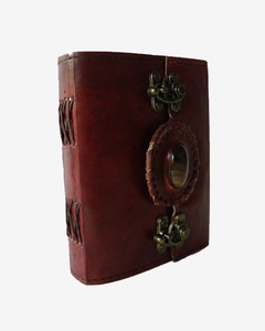 Carnet personnalisé en cuir véritable avec serrure antique, fait main, style vintage, pour journal intime, carnet de croquis, journal de voyage - Product Image 1