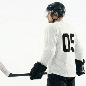 Jersey de Hockey sobre Hielo OEM del Equipo Canadiense, Jersey Profesional de Poliéster con Sublimación, Bordado y Malla - Product Image 3