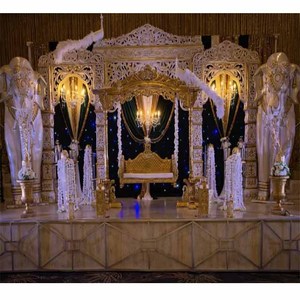 Decoración de Escenario para Bodas Estilo Bollywood, Diseño Moderno, Clásico y Simple, Ligero, de Fibra de Vidrio, Personalizable en Tamaño y Color - Product Image 1
