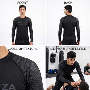 Custom Logo Unisex Rash Guard Swim Shirt 100% Cotton Quick Dry UPF 50+ <b>Compression</b> Breathable Eco-Friendly for BJJ MMA Grappling - Product Image 4