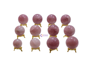 Esfera de Cuarzo Rosa, Piedras Preciosas, Suministros de Cristal al por Mayor, Esferas de Cristal Naturales Hechas a Mano, Resistentes al Agua, Amayra Crystals - Product Image 1