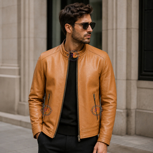 Chaqueta de Moda Casual de Piel de Oveja Auténtica de Primera Calidad para Hombre, Fabricante Personalizado OEM ODM, Lazib Sports Transpirable - Product Image 3