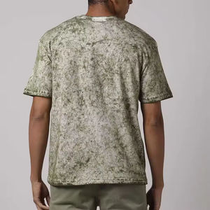 Camiseta de Algodón Lavado Estilo Vintage, Talla Grande, Informal, Moda Urbana, Calidad Premium, Ropa para Hombre - Product Image 3