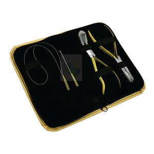 “Premium Gold-Plated Hair Extension Beading Tool Kit – 4-Piece Professional <b>Plier</b> <b>Set</b>, Composite Material, Customizable - Product Image 6