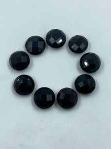 Pierre précieuse en onyx noir, taille ronde, forme ronde, pierre brute, 28,58 carats - Product Image 4