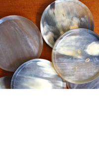 Stylish Eco-Friendly Round Cow Buffalo Horn Coaster Set for <b>Beer</b> Mugs and Coffee/Tea <b>Tables</b> Natural - Product Image 2