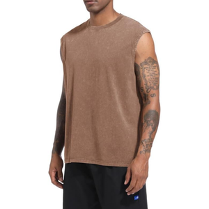 Camiseta sin mangas informal de poliéster/algodón transpirable de secado rápido para hombre, estilo hip hop, corte holgado, ideal para verano - Product Image 3