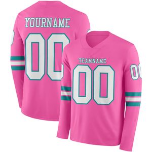 Maillot de football américain personnalisé respirant à manches longues avec logo frontal, chemise d'équipe personnalisée 100 % polyester, nom d'équipe personnalisé inclus - Product Image 6