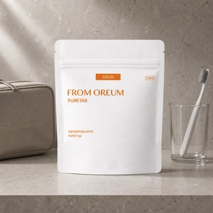 [FROM OREUM] Pasta de Dientes con Sabor a Mandarina de Jeju, Tabletas de Dentífrico Cítrico de Mandarina en Bolsa de Recarga Portátil para Viajes - Product Image 4