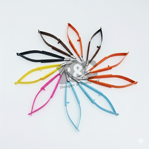 New High Quality Curved Stainless Steel <b>Left</b>-<b>Handed</b> Eyebrow <b>Scissors</b> Beauty Tools Rubber Handle Customized Logo - Product Image 4