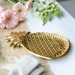 Handmade Decorative Metal Display Tray with Luxury Artisan Hammered Finished Metal Handicraft Serving Dish for Home Decor - Product Image 1