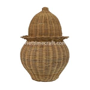 Panier décoratif rustique naturel pour la cuisine, le salon, artisanat vietnamien éco-responsable en gros - Product Image 5