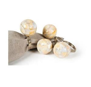 2025 Luxurious Handcrafted <b>Mother</b> Pearl Napkin <b>Rings</b> 4 Pcs Set Vibrant Colors Modern Stylish Eco-Friendly Elegant Dining - Product Image 4