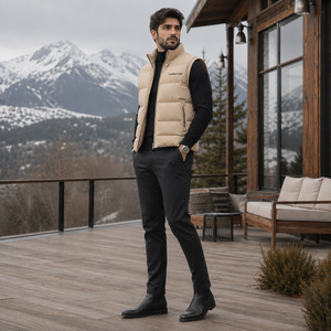 Gilet matelassé pour homme, conçu avec une isolation légère et chaude, doublure douce, poches sécurisées, tissu résistant et style moderne. - Product Image 3