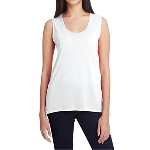 Index Apparel Débardeur noir à col rond pour femme, tricoté, couleur unie, respirant, décontracté, longueur normale - Product Image 3