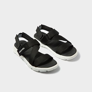 Sandalias Deportivas con Punta Abierta, Color Negro, Casuales, Cómodas, con Correa de Talón Extraíble, Cierre de Gancho y Bucle, Ligeras - Product Image 1