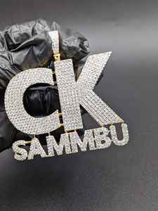 Colgante de Letra C con Incrustaciones de Moissanita Personalizado, Estilo Hip Hop de Lujo para Fiestas, en Plata de Ley 925, Joyería Fina, Colgantes y Dijes - Product Image 5