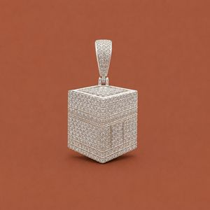 Moissanite Kaaba Pendant In 925 Silver Islamic Jewelry Iced Out <b>Muslim</b> Necklace Charm <b>Gift</b> for Him Her - Product Image 1