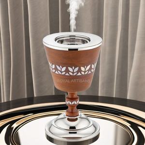 ROYAL ARTISANS Brûleur de Bakhoor en bois d'acacia de luxe, fait main, porte-encens arabe Oud, diffuseur d'aromathérapie, cadeau pour Ramadan et l'Aïd - Product Image 2