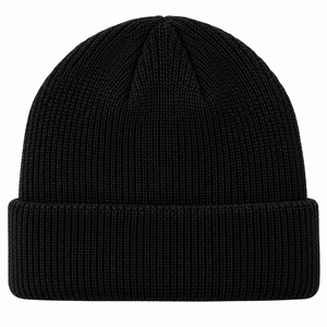 Unisex Black Jacquard Ribbed Beanie <b>Hat</b> 100% Acrylic Casual Winter Cap Solid Color Knitted <b>Warm</b> <b>Hat</b> for Adults 48-50cm - Product Image 4