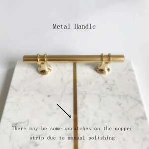 Bandeja de Mármol Natural de Lujo con Asas Metálicas, Organizador de Baño para Cosméticos, Joyas, Perfumes, Decoración de Encimera - Product Image 4