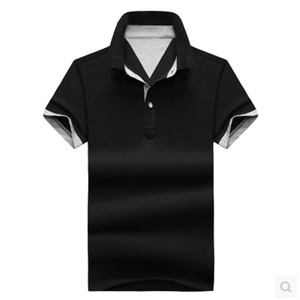 Men's Black And <b>Orange</b> Color Blocked <b>Polo</b> Shirt Short Sleeve Quick Dry Knitted 100% Polyester Casual With Logo Front - Product Image 4