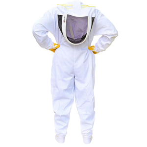 Traje de Apicultor Blanco de Cuerpo Completo con Capucha Ventilada y Guantes Amarillos para Protección en Apicultura - Product Image 2
