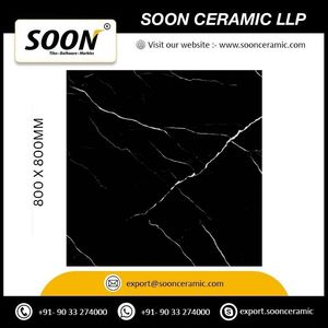 BARTVI BLACK - Baldosas de Porcelana Mate para Suelo, 800x800 mm, Antideslizantes, Antibacterianas, Diseño Rústico para Uso en Exteriores y Hoteles por Soon Ceram - Product Image 2