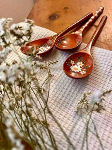 Cuillère à thé en bois lisse et polie, cuillère doseuse en bois naturel pour café et sucre, accessoire de cuisine écologique - Product Image 2